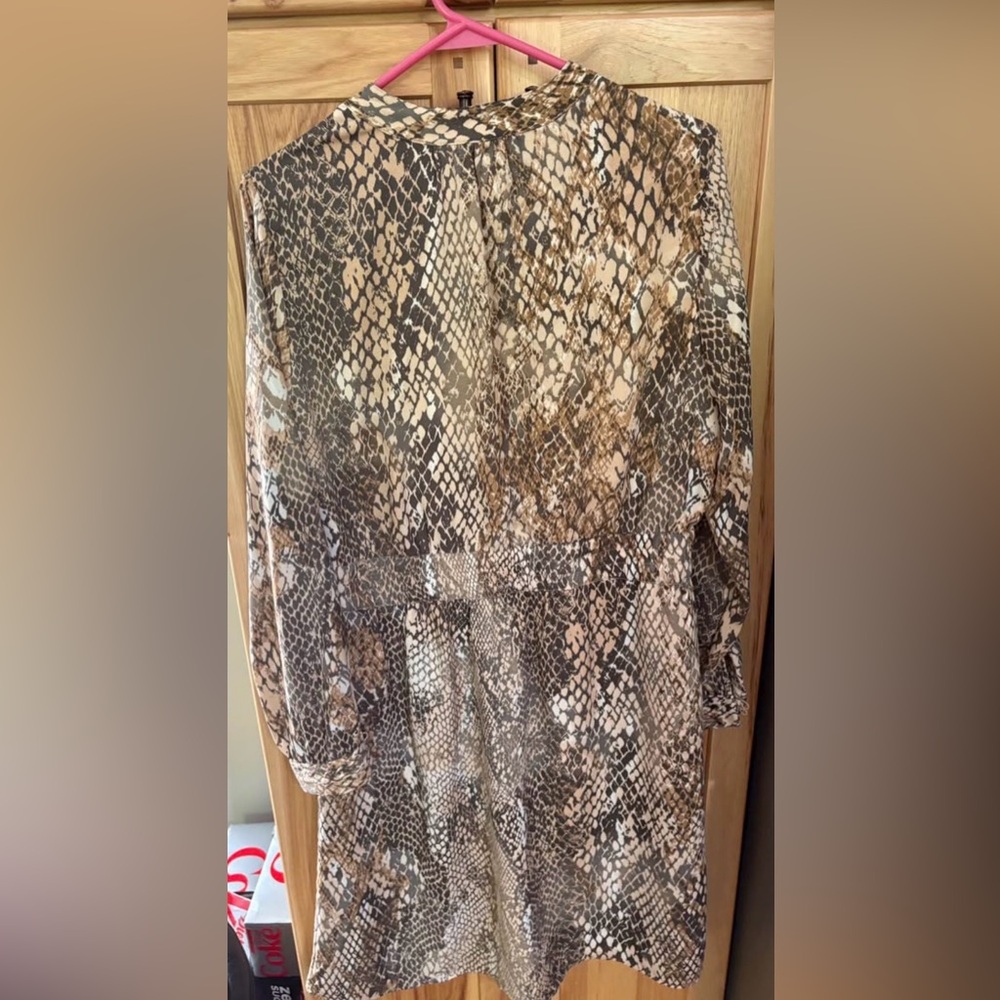 H&M Snake Print Dress - Brown and Cream - Picture 3 of 3